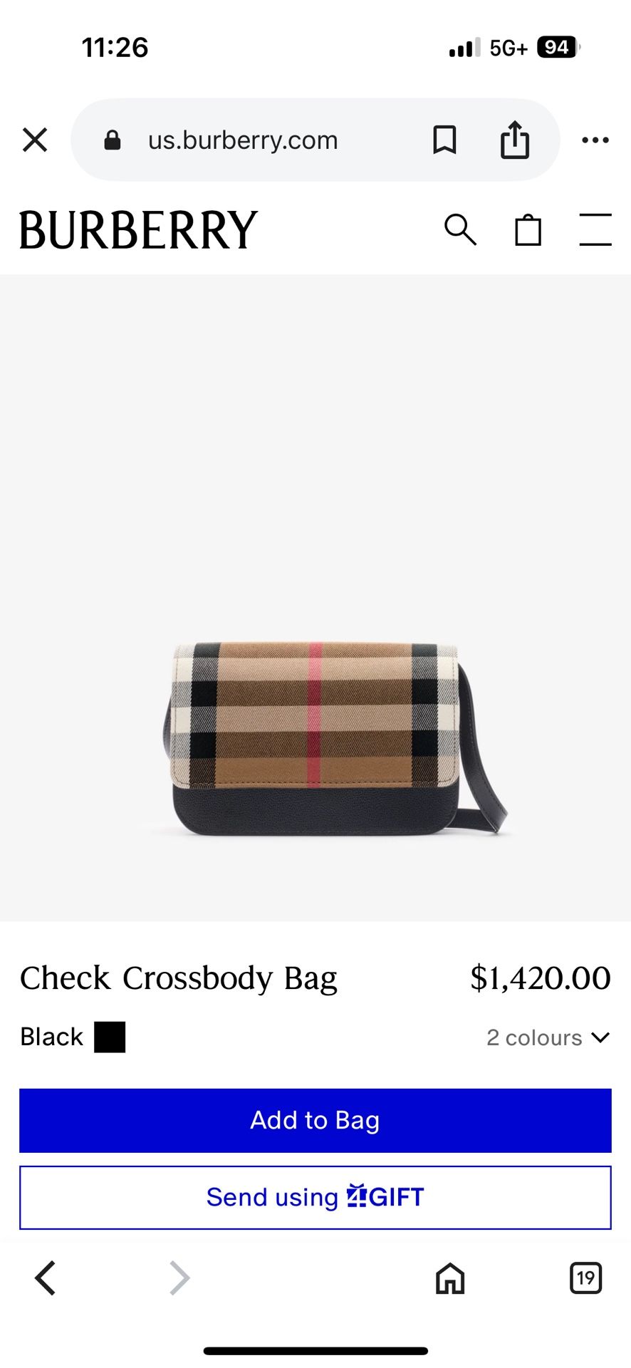 Authentic Burberry bag, Never Use