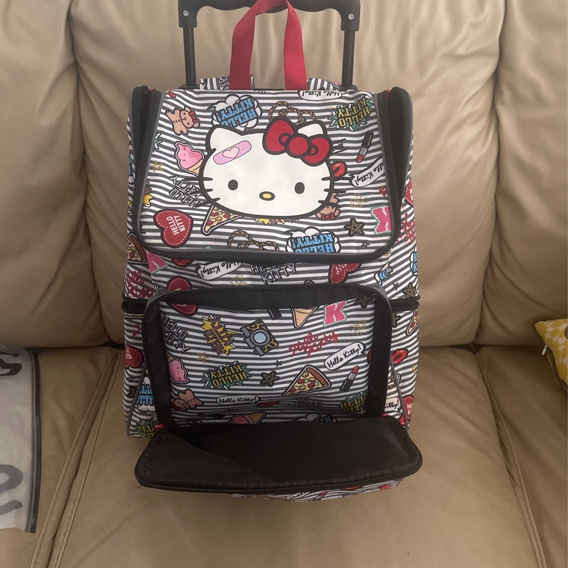 Hello Kitty Rolling backpack Like new