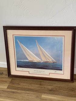 Yachts of the American Cup “J class” signed art print