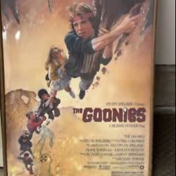GOONIES Movie Poster Framed Original   Size 27x41in