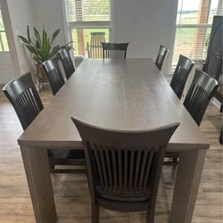 dining table,/  8 chairs /96, long 42 wide