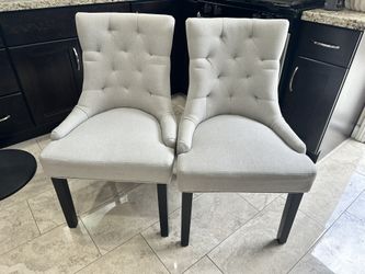 2 Pc Fabric Dining Chairs $75