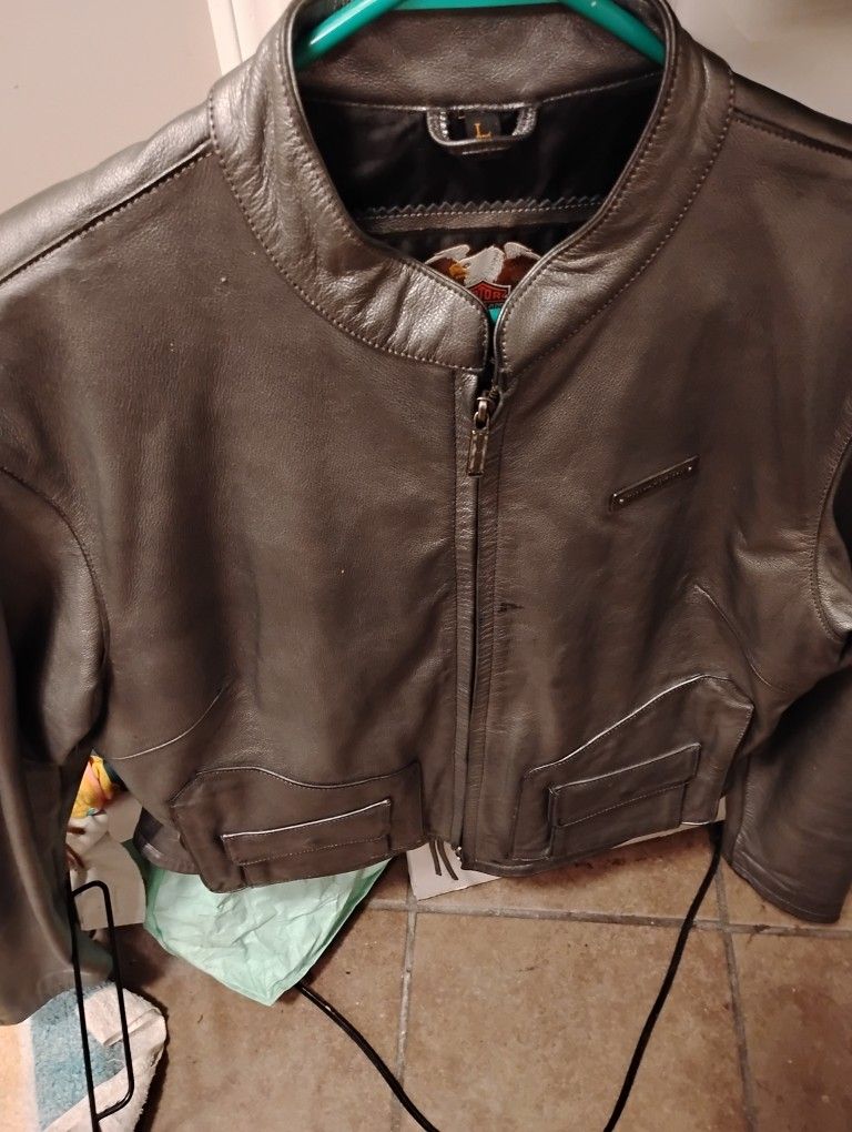Medium Leather Harley Jacket $30
