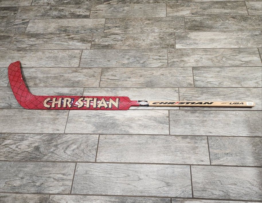 Vintage Goalie ICE Hockey stick 26" paddle, 62" total length