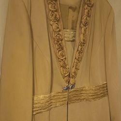 Gold Blazer Jacket Plus Size 