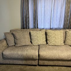 Queen size Bed/ Sectional