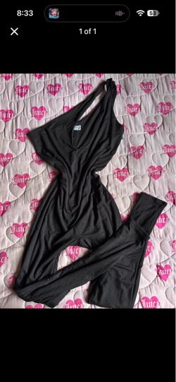 Black One-Shoulder Cutout Jumpsuit