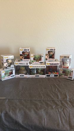 Star Wars Funko Pop Lot (10 Figures) — Grogu, Mandalorian, Darth Maul & More!
