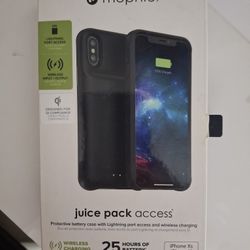 Mophie Juice Pack Access Battery Case Cover For iPhone Xs / X (2000mAh) - Black ; Material. Rigid Plastic ; Items Included. Charging Cable ; Accurate 