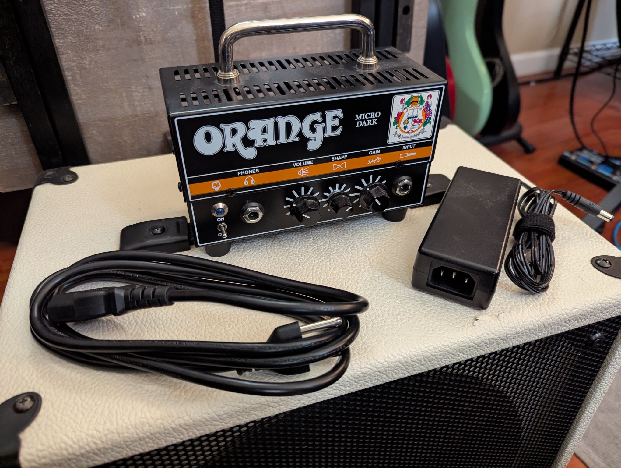 Orange Micro Dark 20W Hybrid Guitar Amp Head + Gig Bag & Power Supply
