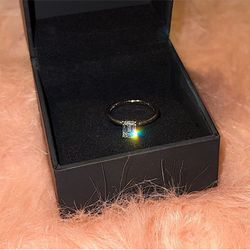 EMERALD CUT ENGAGEMENT RING 