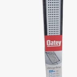 Oatey Designline 24" to 36” Stainless Steel Linear Shower Drain with Square Grate