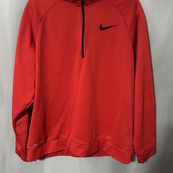 Nike Dri-FIT 1/4 Zip Pullover Men’s Large Red Athletic Jacket