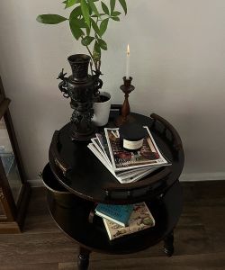 Vintage Woden Two Tier Colonial Styled Side Table