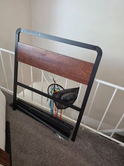 Industrial Metal and Wood Bed Headboard