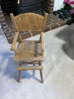  Vintage antique 1960s Whitney Furniture Wood High Chair
