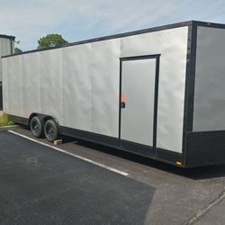 8.5x26ft Enclosed Vnose Trailer Brand New Moving Storage Cargo Traveling Motorcycle Car Truck ATV SXS UTV Hauler