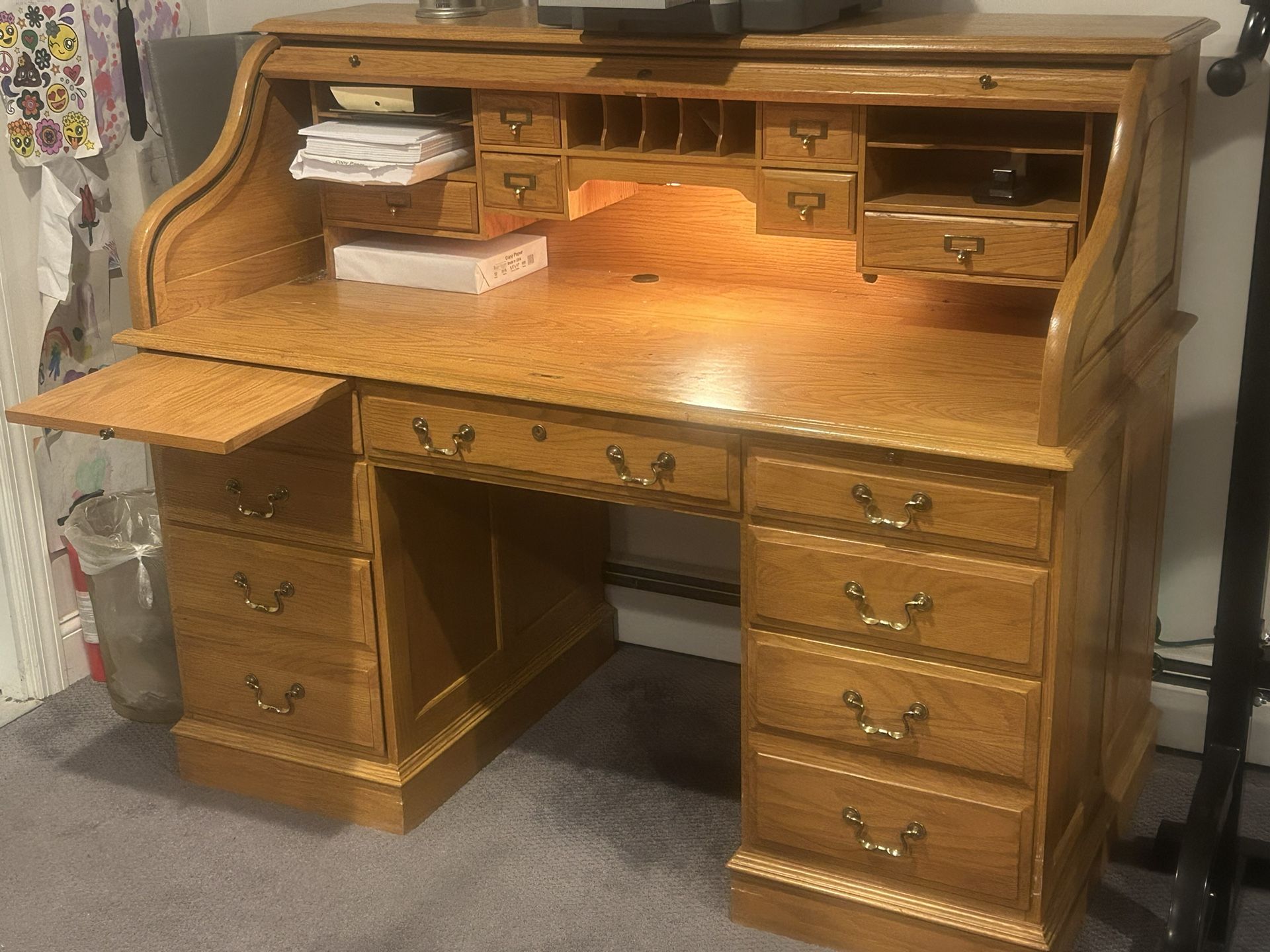 Vintage Roll Top Desk
