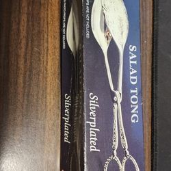 Silver Plated Salad Tongs