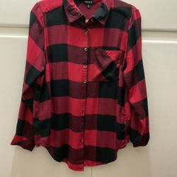 Torrid Flannel Black And Red Size 0