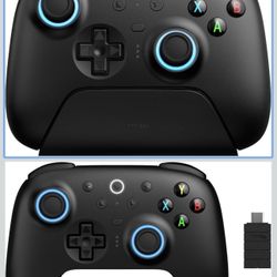 8BitDo Ultimate 2 Wireless Controller for Windows PC, Apple, Steam & Android, Gaming Controller with TMR Joysticks, Hall/Tactile Triggers, Motion Cont