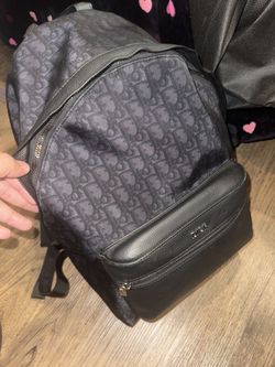 Full Black Oblique Dior Backpack