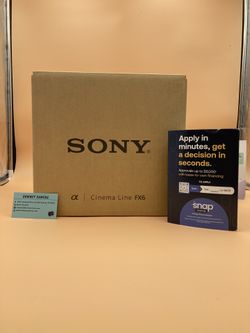 Sony FX6 Full Frame Cinema Camera (Located In Downey, CA)