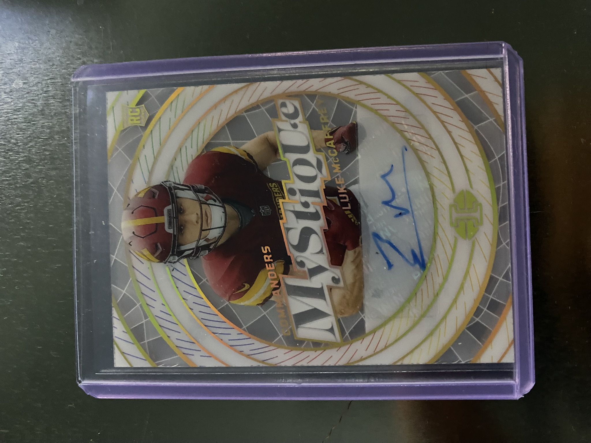 Luke McCaffrey 2024 Panini Illusions Mystique Auto #'d 06/99