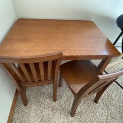 Pottery Barn Kids Wood Table And 2 Chairs