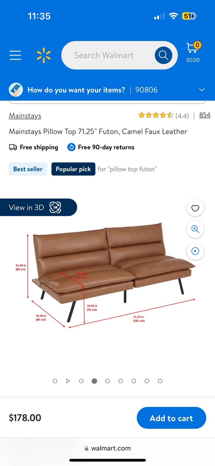 Leather Futon