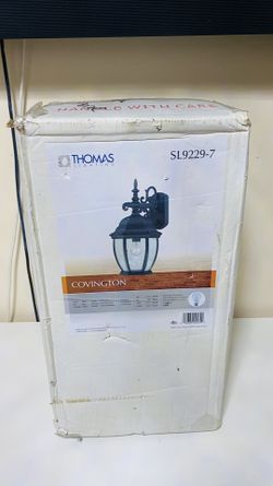 Covington 1-Light Black Outdoor Wall-Mount Lantern Sconce by Thomas Lighting —i want $50 for it, the original price is $75