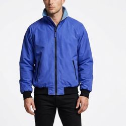 Rugged Exposure Vintage Blue Gorpcore Waterproof Fleece Lined Bomber Jacket XL