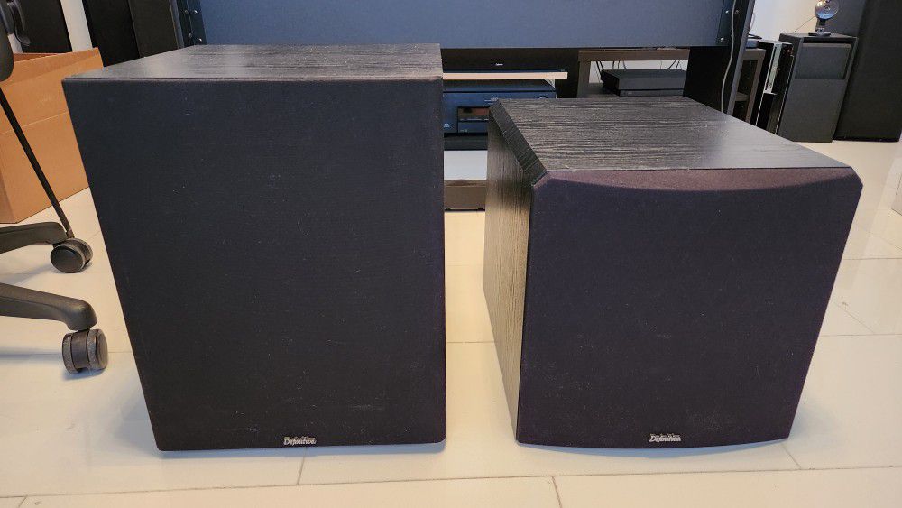 Pair of matching Definitive Technology PowerField 12 subwoofers 
