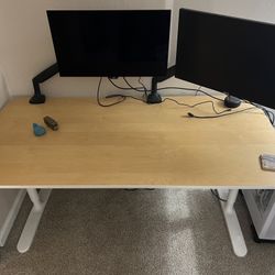 IKEA Bekant Birch Veneer/White Desk 63”x31.5”