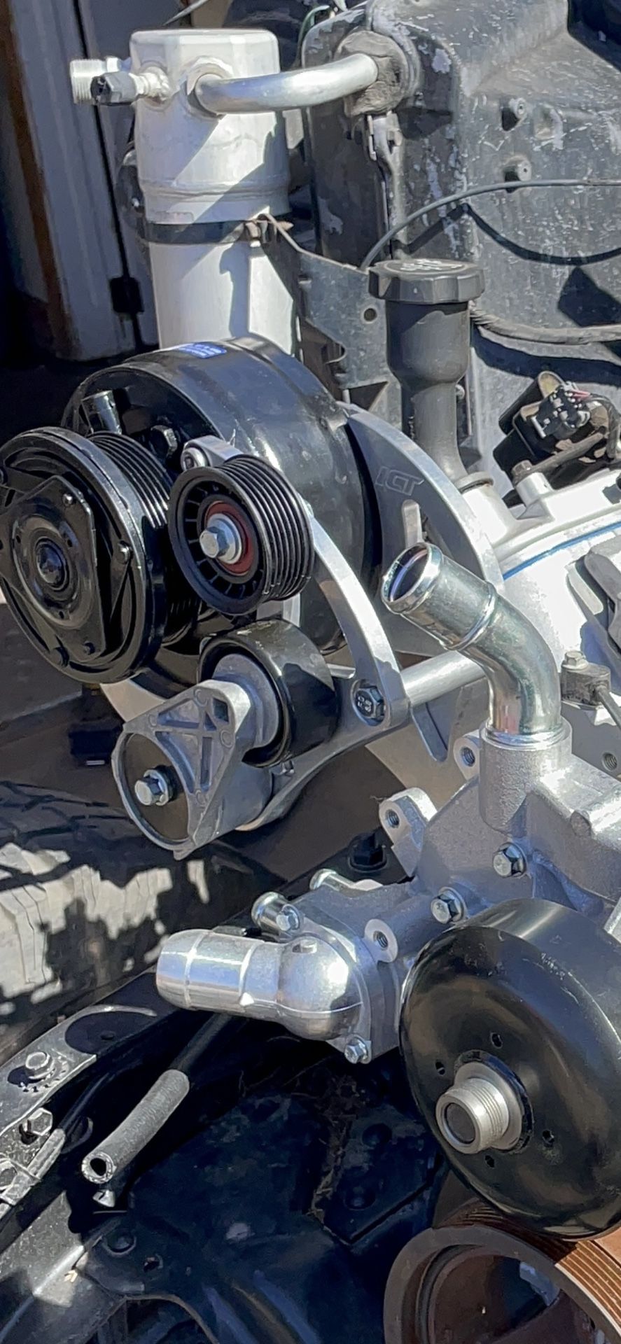 ITC Billet LS Truck R4 A/C Air Conditioner Compressor Bracket Kit SUV ...