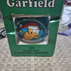Garfield 1982 Glass Ball Collection Ornament