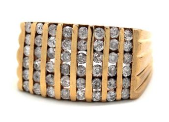 Mens Diamond/10K Fashion Ring