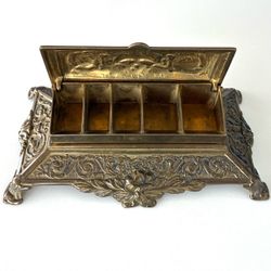 Victorian Brass Desk Organizer