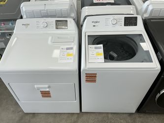 Whirlpool 4.3 cu. ft. Glass Lid Washer w/Removable Agitator; 7.0 cu. ft. Vented Electric Dryer w/Wrinkle Shield