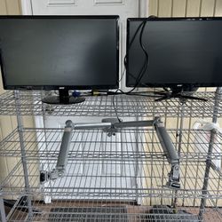 Dual Acer 24”Monitors Match With Desk Mount 