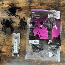 Adult Spider Poncho Costume just $5 xox