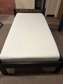 Twin Bed Frame and Memory Foam Mattress