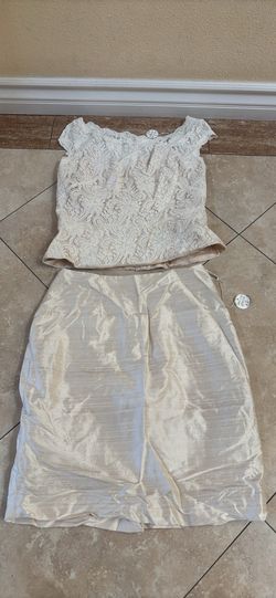 Encore by Watters Ivory Lace Formal Dress Set Size 10