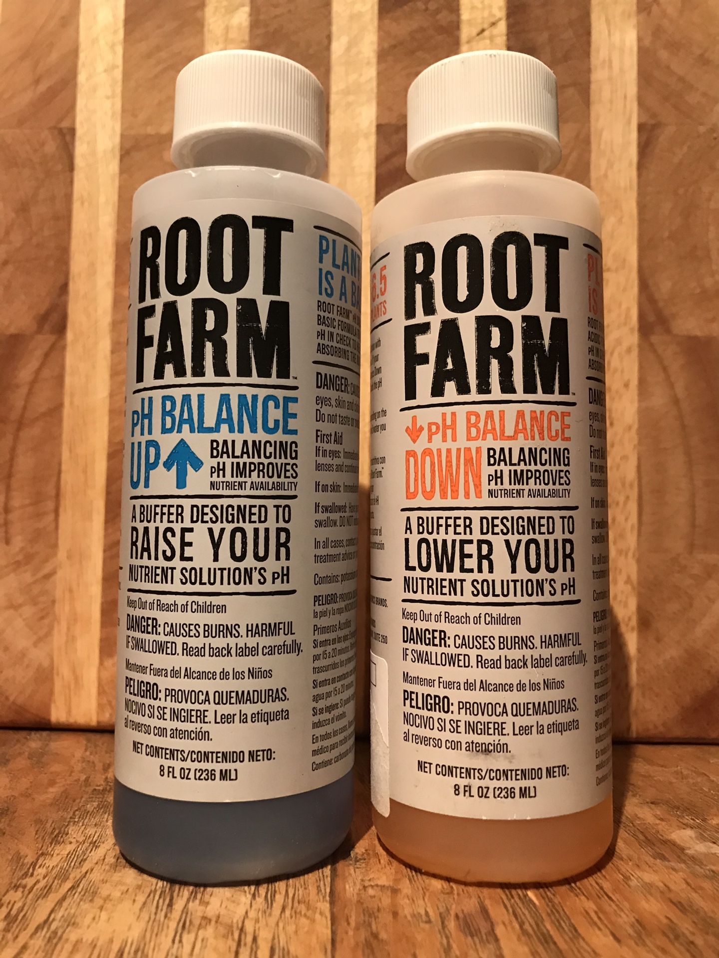 Root Farm PH Balance Up/Down Value Pack Of 2 Bottles Hydroponic Indoor Garden
