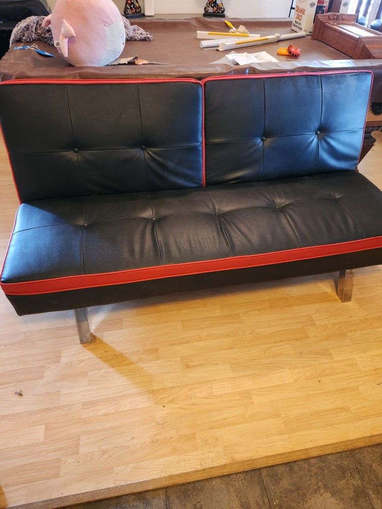 Leather Futon with Speakers