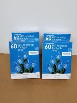 Led tear drop blue lights