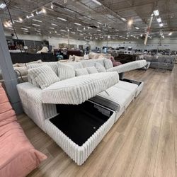 Mention Jon Green to the staff to confirm this price/offer! 🔥 Sleeper Sectional Couch W Double Chaise Color Options 🌟 Corduroy Fabric Modular Family