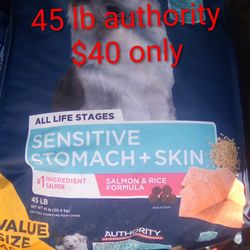 45 Lb Bag Authority Dog Food Sensitive Stomach And Skin