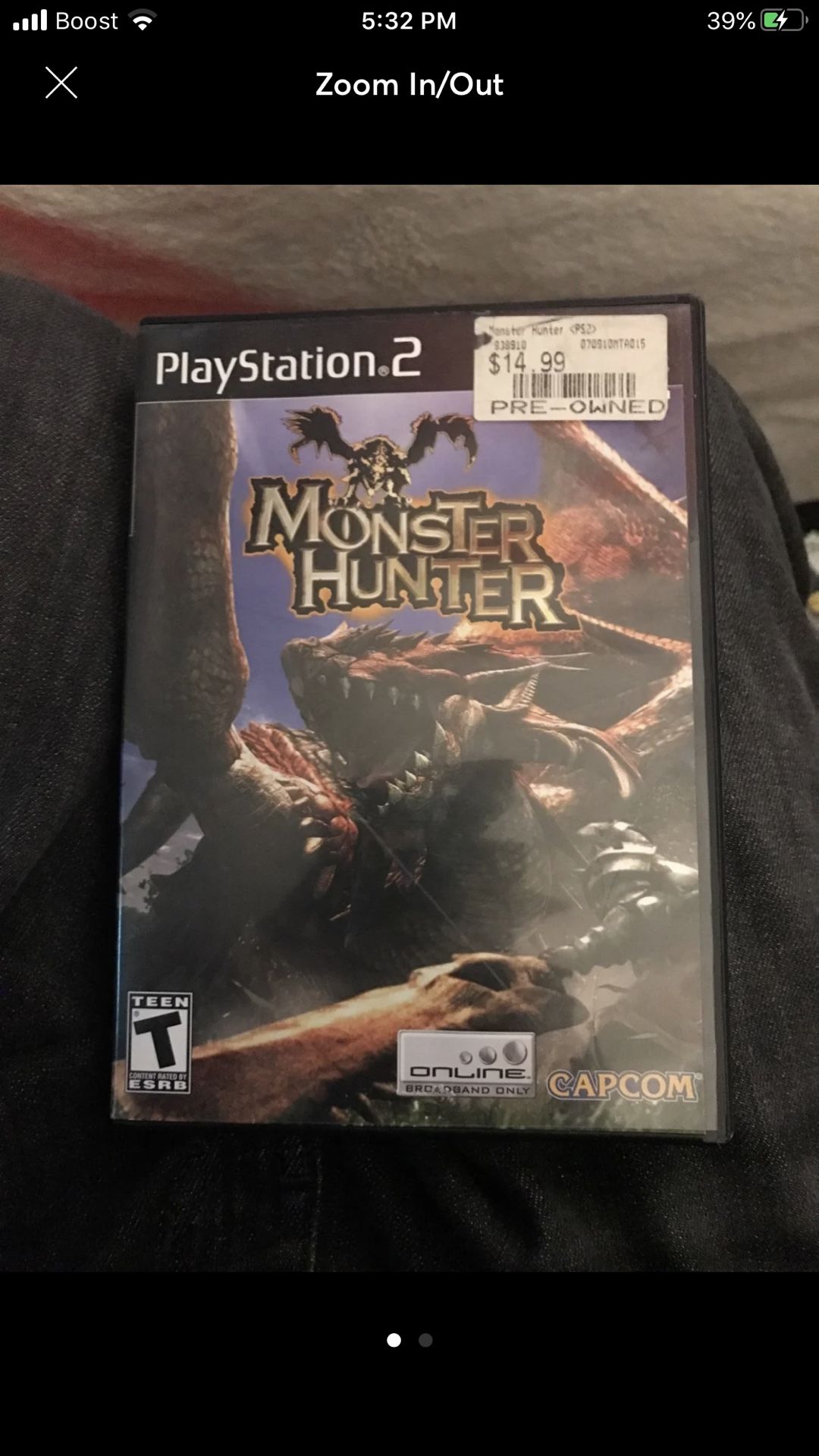 Monster hunter Ps2