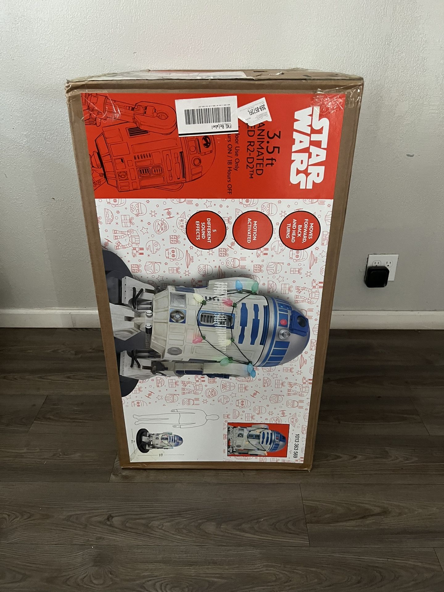 Star Wars R2D2 ANIMATED 3.5ft LED Home Depot New In Box